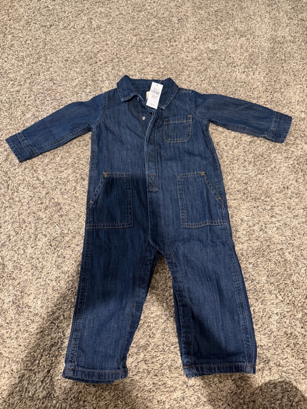 GAP Dark Blue Denim Kids Jumpsuit